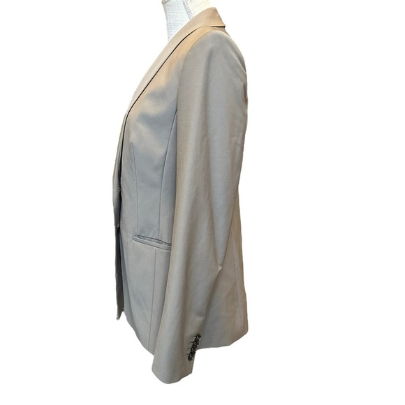 Ann Taylor Womens Grey Two Button Wool Blazer Size 6 - Picture 4 of 16